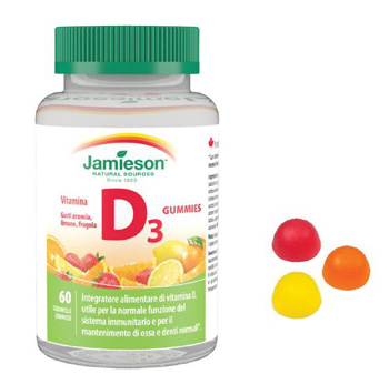 JAMIESON VITAMINA D GUMMIES 1000 60 CARAMELLE GOMMOSE - goldeneffe.it