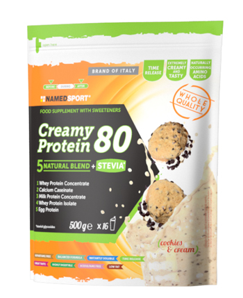 CREAMY PROTEIN 80 COOKIES & CREAM 500 G - goldeneffe.it