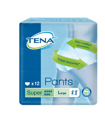 PANNOLONE PULL UP TENA PANTS SUPER TAGLIA LARGE 12 PEZZI - goldeneffe.it