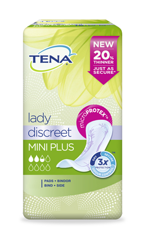 PANNOLONE SAGOMATO TENA DISCREET MINI PLUS 16 PEZZI - goldeneffe.it