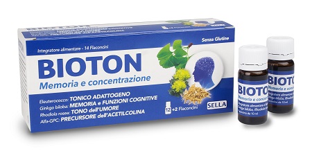 BIOTON ELEUTEROCOCCO MEMORIA CONCENTRAZIONE 14 FLACONCINI - goldeneffe.it