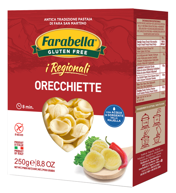 FARABELLA ORECCHIETTE I REGIONALI PASTA FRESCA STABILIZZATA 250 G - goldeneffe.it