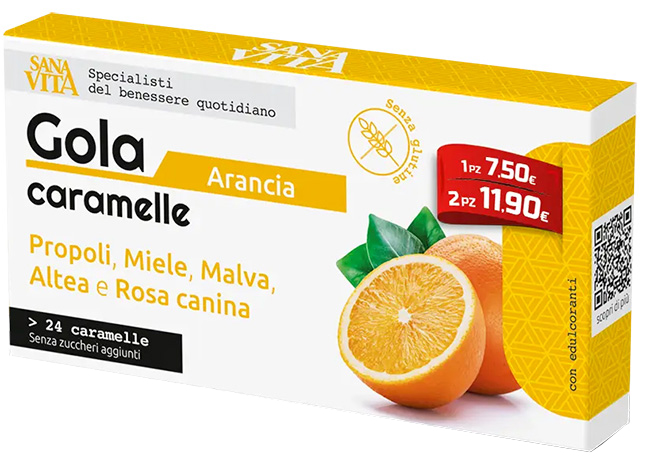 SANAVITA GOLA ARANCIA 24 COMPRESSE - goldeneffe.it