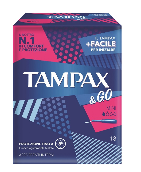 TAMPAX & GO MINI 18 PEZZI - goldeneffe.it