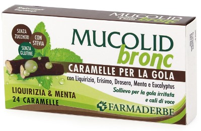 MUCOLID BRONC MENTA & LIQUIRIZIA 24 CARAMELLE - goldeneffe.it