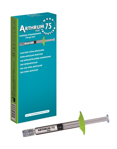 SIRINGA INTRA-ARTICOLARE ARTHRUM VISC 75 MONO INJECTION ACIDO IALURONICO 3 ML - goldeneffe.it