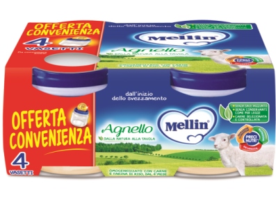 MELLIN OMOGENEIZZATO AGNELLO 4 PEZZI X 80 G - goldeneffe.it