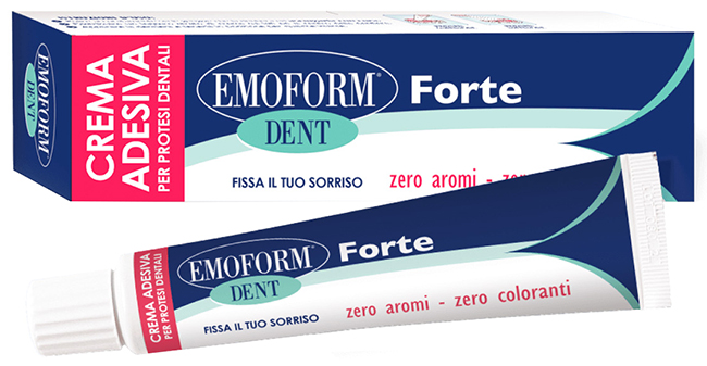 CREMA ADESIVA EMOFORM DENT FORTE PER PROTESI DENTALI 70 G TAGLIO PREZZO - goldeneffe.it