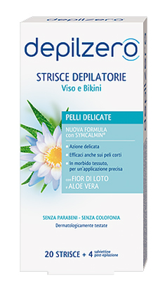 DEPILZERO STRISCE VISO E BIKINI 20 PEZZI - goldeneffe.it