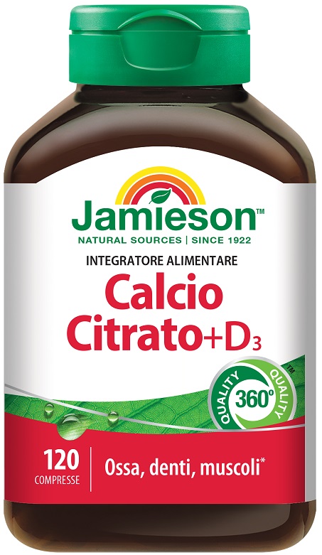 JAMIESON CALCIO CITRATO + D3 120 COMPRESSE - goldeneffe.it
