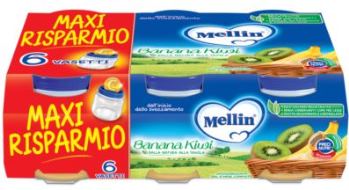 MELLIN OMOGENEIZZATO BANANA KIWI 6 X 100 G - goldeneffe.it