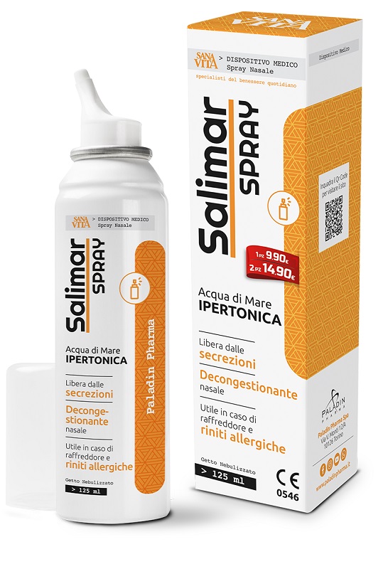 SPRAY NASALE IPERTONICO SANAVITA SALIMAR 125 ML - goldeneffe.it