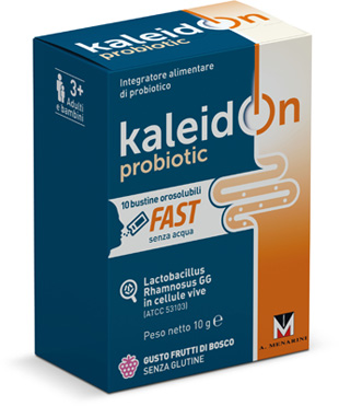 KALEIDON PROBIOTIC FAST FRUTTI DI BOSCO 10 BUSTE OROSOLUBILI - goldeneffe.it