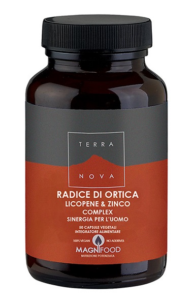 TERRANOVA RADICE ORTICA LICOPENE ZINCO SINERGIA UOMO 50 CAPSULE - goldeneffe.it