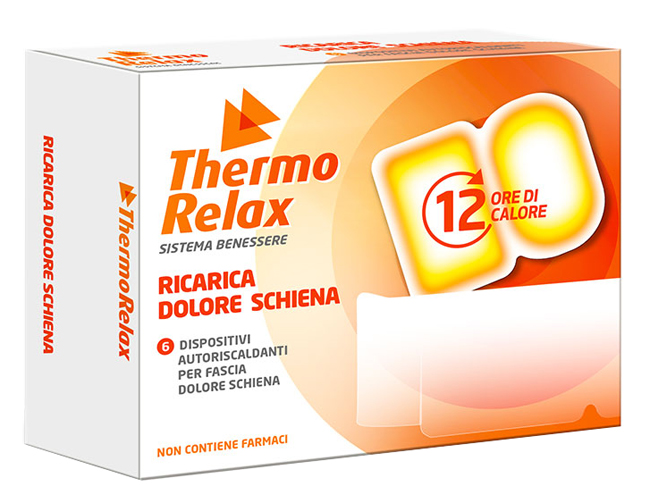 THERMORELAX RICARICA PER FASCIA DOLORE LOMBARE 6 DISPOSITIVI AUTORISCALDANTI - goldeneffe.it