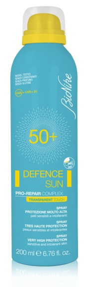 BIONIKE DEFENCE SUN SPRAY TRANSPARENT TOUCH SPF 50+ 200 ML - goldeneffe.it