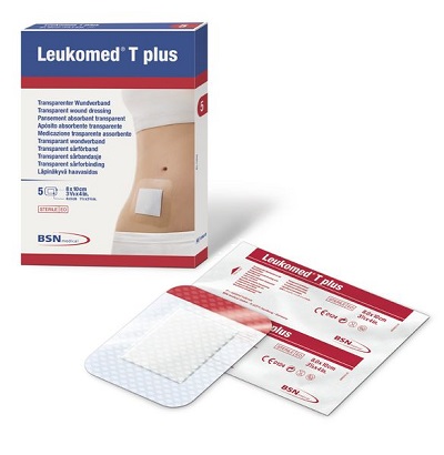 MEDICAZIONE POST-OPERATORIA LEUKOMED T PLUS TRASPARENTE IMPERMEABILE 8 X 10 CM - goldeneffe.it