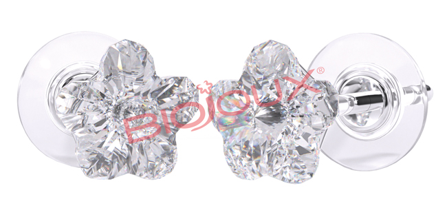 ORECCHINO POST FORATURA SWAROVSKI CRYSTAL FLOWER ARTICOLO BJT963 - goldeneffe.it