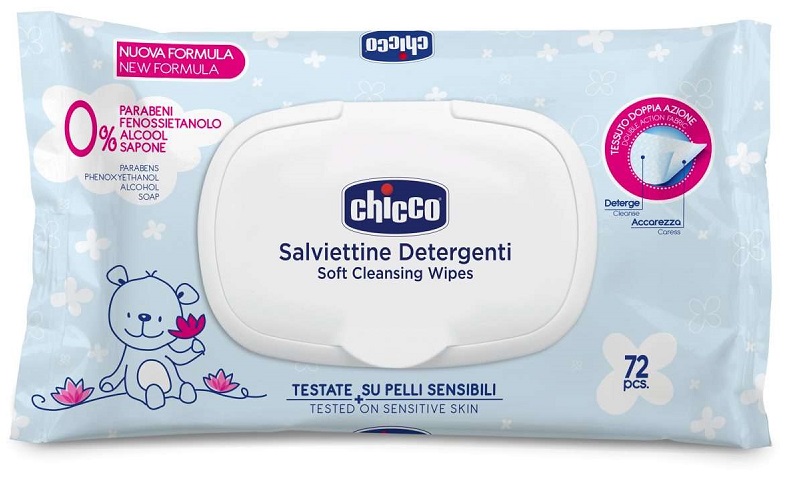 CHICCO COSMESI SALVIETTE 72 PEZZI PLAQ - goldeneffe.it
