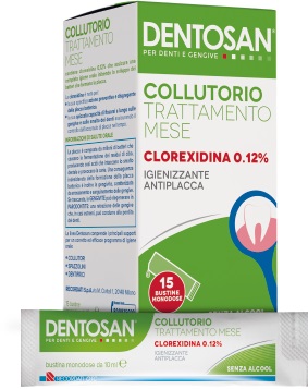 DENTOSAN COLLUTORIO MONODOSE TRATTAMENTO MENSILE 0,12% 15 BUSTINE DA 10 ML - goldeneffe.it