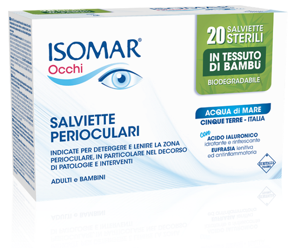 ISOMAR OCCHI SALVIETTE PERIOCULARI ADULTI E BAMBINI 20 PEZZI - goldeneffe.it