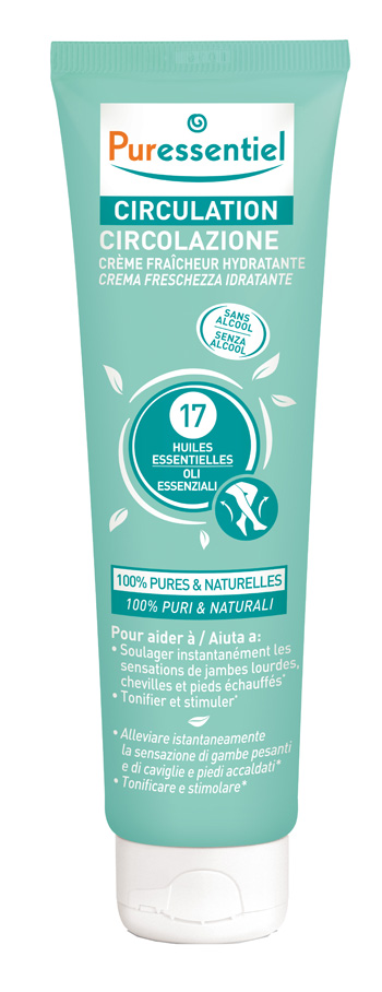 PURESSENTIEL CREMA CIRCOLAZIONE FRESCHEZZA IDRATANTE GAMBE EI STANCHI 100 ML - goldeneffe.it