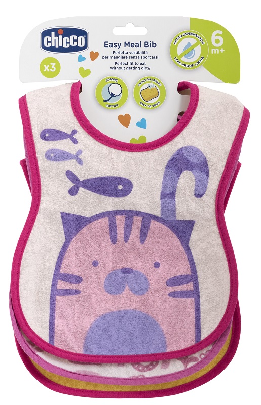 CHICCO BAVAGLINO PAPPA 6M 3 PEZZI GIRL - goldeneffe.it