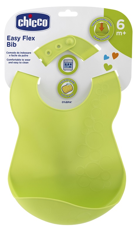 CHICCO BAVAGLINA RIGIDA 6M+ VERDE - goldeneffe.it