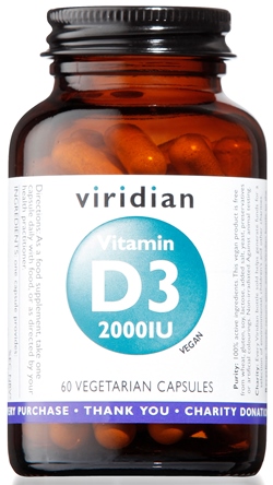 VIRIDIAN VITAMIN D3 2000IU 60CPS - goldeneffe.it