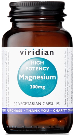 VIRIDIAN MAGNESIUM 300MG HIGH POTENCY 30 CAPSULE VIRIDIAN MAGNESIO SUPERIORE ALTA CONCENTRAZIONE - goldeneffe.it