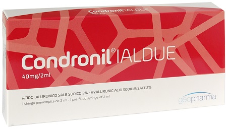 SIRINGA INTRA-ARTICOLARE CONDRONIL IALDUE PRERIEMPITA ACIDO IALURONICO SALE SODICO 40 MG 2 ML - goldeneffe.it