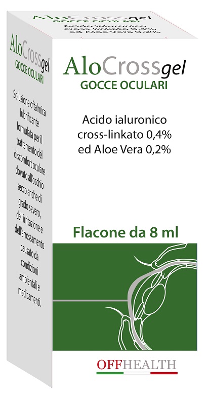 ALOCROSS GOCCE OCULARI ACIDO IALURONICO CROSS-LINKATO 0,2% E ALOE VERA 8 ML - goldeneffe.it