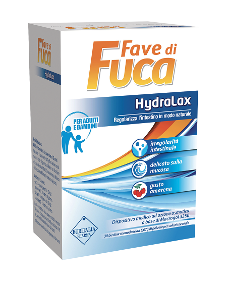 FAVE DI FUCA HYDRALAX 30 BUSTINE MONODOSE DA 5,07 G GUSTO AMARENA - goldeneffe.it