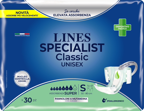 PANNOLONE MUTANDA LINES SPECIALIST CLASSIC MP SUPER 30 PEZZI - goldeneffe.it