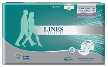 PANNOLONE A MUTANDA LINES SPECIALIST ALTAPROTEZIONE MG 20 PEZZI - goldeneffe.it