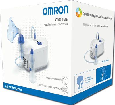 NEBULIZZATORE A PISTONE OMRON C102 TOTAL - goldeneffe.it
