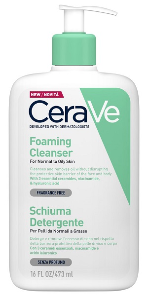 CERAVE SCHIUMA DETERGENTE VISO 473 ML - goldeneffe.it