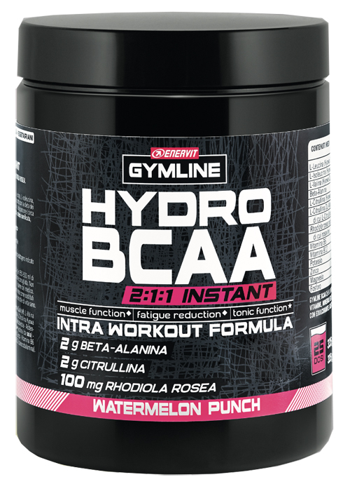 GYMLINE MUSCLE HYDRO BCAA INSTANT WATERMELON POLVERE 335 G - goldeneffe.it