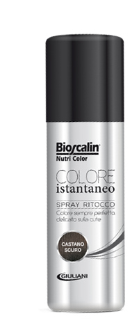 BIOSCALIN NUTRICOLOR SPRAY COLORE ISTANTANEO CASTANO SCURO 75 ML - goldeneffe.it