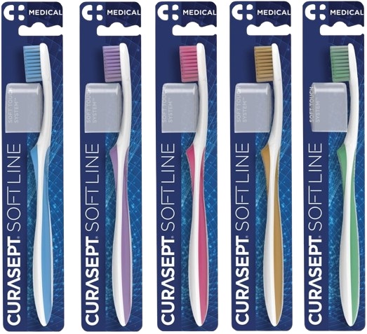 CURASEPT SPAZZOLINO SOFT MEDICAL COLORE AZZURRO - goldeneffe.it