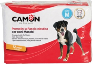 PANNOLINI A FASCIA CANI MASCHI MISURA 3 12 PEZZI - goldeneffe.it