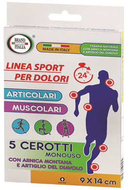 CEROTTI PER DOLORI ARTICOLARI E MUSCOLARI CON ARNICA MONTANA E ARTIGLIO DEL DIAVOLO 9X14CM 5 PEZZI - goldeneffe.it