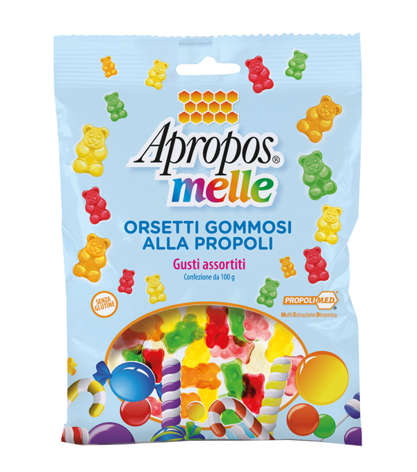 APROPOS MELLE ORSETTI GOMMOSI ALLA PROPOLI GUSTI ASSORTITI 100 G - goldeneffe.it