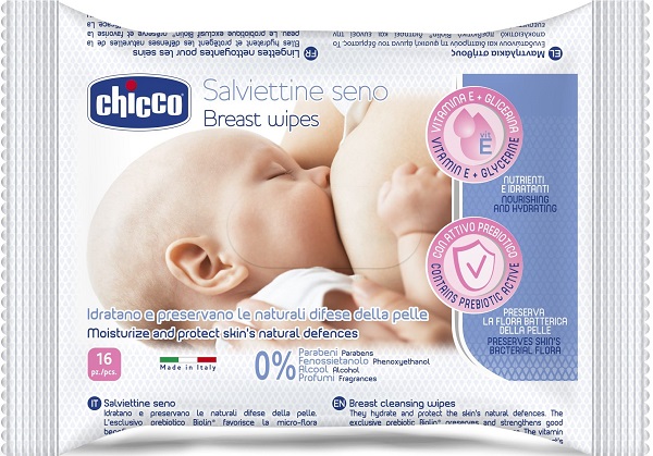 CHICCO SALVIETTE DETERGENTI PER IL SENO 16 PEZZI - goldeneffe.it