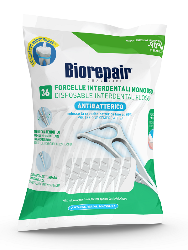 BIOREPAIR ORAL CARE ANTIBATTERICO FORCELLE INTERDENTALI MONOUSO 36 PEZZI - goldeneffe.it