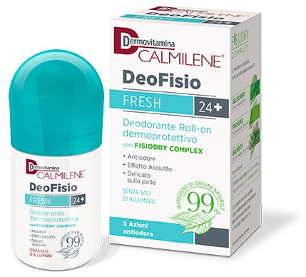 DERMOVITAMINA CALMILENE DEOFISIO FRESH 24+ DEODORANTE ROLL-ON DERMOPROTETTIVO 75 ML - goldeneffe.it