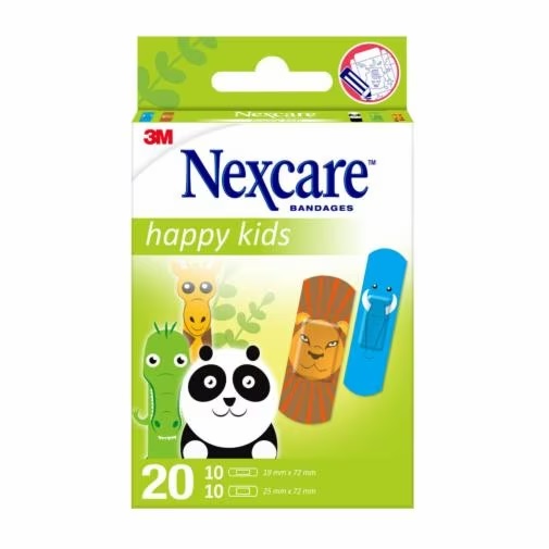 CEROTTI NEXCARE KIDS PLASTERS ANIMALS 20 PEZZI ASSORTITI - goldeneffe.it