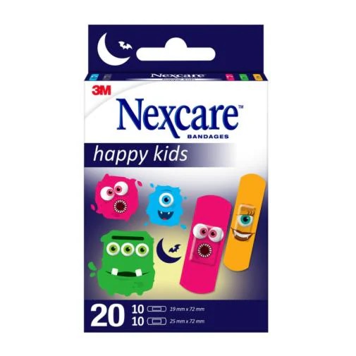 CEROTTI NEXCARE KIDS PLASTERS MONSTERS 20 PEZZI ASSORTITI - goldeneffe.it