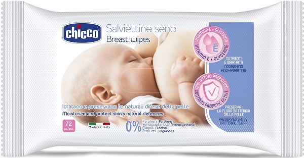 CHICCO SALVIETTE DETERGENTI PER IL SENO 72 PEZZI - goldeneffe.it