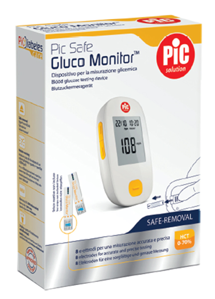 GLUCOMETRO CON MONITOR PIC GLUCO SAFE 1 PEZZO - goldeneffe.it